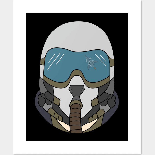 Fighter Jet Military Pilot Wall Art by samshirts